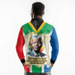 Nelson Mandela International Day 46664 Long Sleeve Polo Shirt Its In Our Hands - Batik Pattern - African Pride