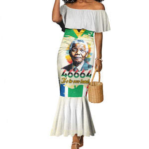 Nelson Mandela International Day 46664 Mermaid Dress Its In Our Hands - Batik Pattern - African Pride