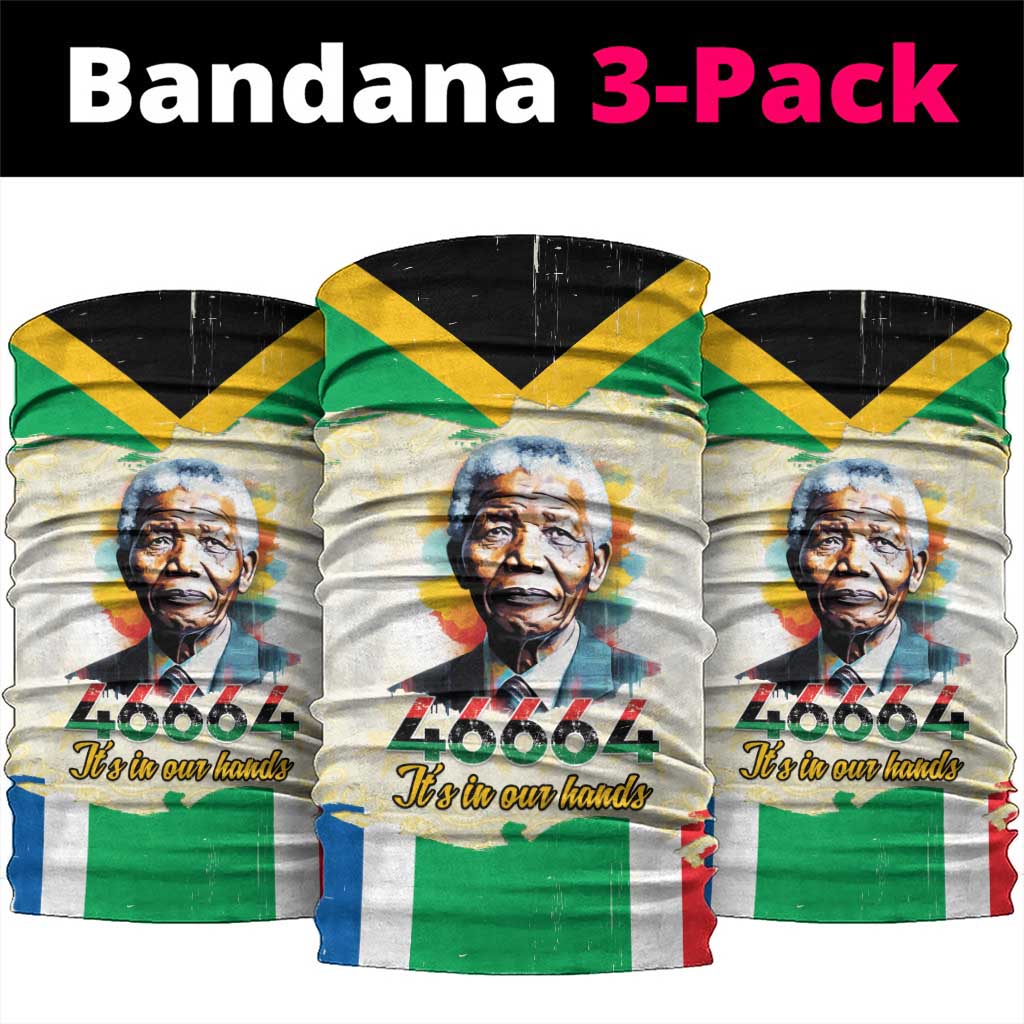 Nelson Mandela International Day 46664 Neck Gaiter Its In Our Hands - Batik Pattern LT15