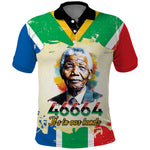 Nelson Mandela International Day 46664 Polo Shirt Its In Our Hands - Batik Pattern - African Pride