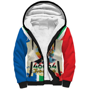 Nelson Mandela International Day 46664 Sherpa Hoodie Its In Our Hands - Batik Pattern - African Pride