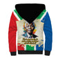 Nelson Mandela International Day 46664 Sherpa Hoodie Its In Our Hands - Batik Pattern - African Pride