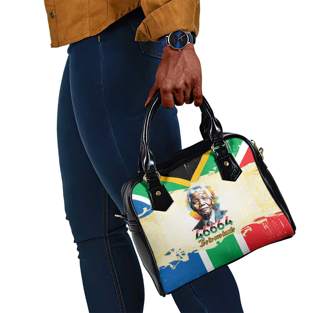 Nelson Mandela International Day 46664 Shoulder Handbag Its In Our Hands - Batik Pattern - African Pride
