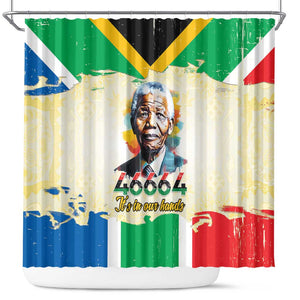 Nelson Mandela International Day 46664 Shower Curtain Its In Our Hands - Batik Pattern - African Pride