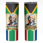 Nelson Mandela International Day 46664 Skinny Tumbler Its In Our Hands - Batik Pattern LT15