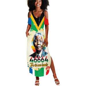 Nelson Mandela International Day 46664 Summer Maxi Dress Its In Our Hands - Batik Pattern - African Pride