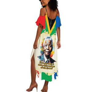 Nelson Mandela International Day 46664 Summer Maxi Dress Its In Our Hands - Batik Pattern - African Pride