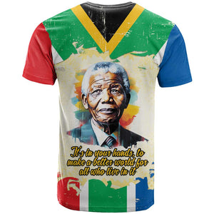 Nelson Mandela International Day 46664 T shirt Its In Our Hands - Batik Pattern - African Pride