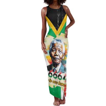 Nelson Mandela International Day 46664 Tank Maxi Dress Its In Our Hands - Batik Pattern - African Pride