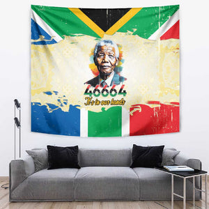 Nelson Mandela International Day 46664 Tapestry Its In Our Hands - Batik Pattern - African Pride