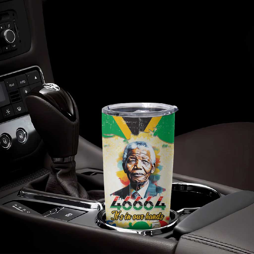 Nelson Mandela International Day 46664 Tumbler Cup Its In Our Hands - Batik Pattern LT15
