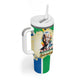 Nelson Mandela International Day 46664 Tumbler With Handle Its In Our Hands - Batik Pattern LT15