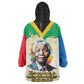 Nelson Mandela International Day 46664 Wearable Blanket Hoodie Its In Our Hands - Batik Pattern - African Pride