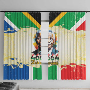Nelson Mandela International Day 46664 Window Curtain Its In Our Hands - Batik Pattern - African Pride