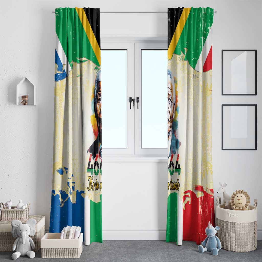 Nelson Mandela International Day 46664 Window Curtain Its In Our Hands - Batik Pattern - African Pride