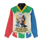 Nelson Mandela International Day 46664 Women Casual Shirt Its In Our Hands - Batik Pattern - African Pride