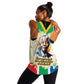 Nelson Mandela International Day 46664 Women Racerback Tank Its In Our Hands - Batik Pattern - African Pride
