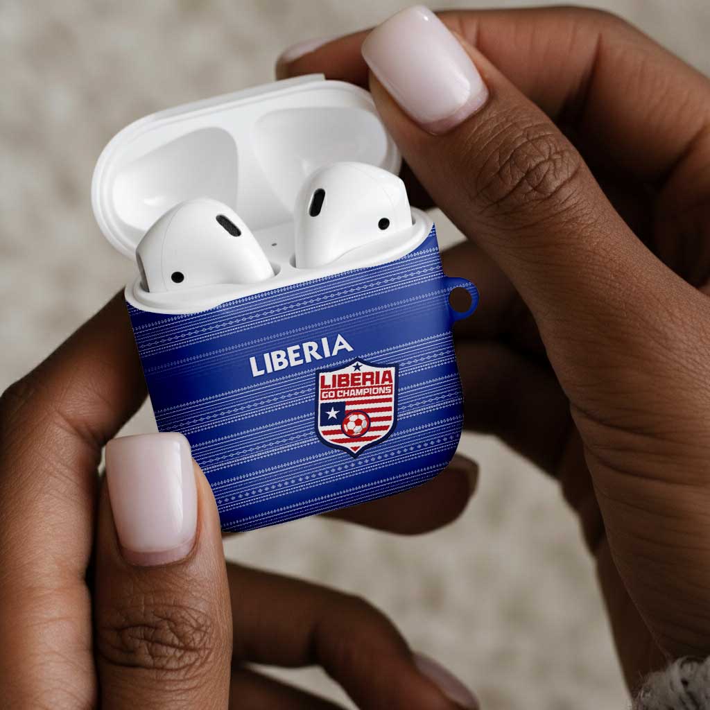 Liberia Football AirPods Case Women Blue Jersey