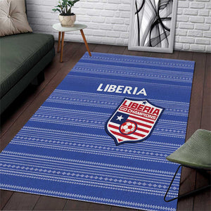 Liberia Football Area Rug African Tribal Pattern - Blue Jersey - African Pride