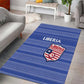 Liberia Football Area Rug African Tribal Pattern - Blue Jersey - African Pride