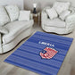 Liberia Football Area Rug African Tribal Pattern - Blue Jersey - African Pride