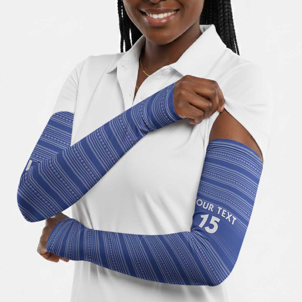Custom Liberia Football Arm Sleeves Women Blue Jersey