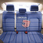 Liberia Football Back Car Seat Cover African Tribal Pattern - Blue Jersey - African Pride