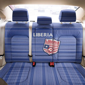 Liberia Football Back Car Seat Cover African Tribal Pattern - Blue Jersey - African Pride