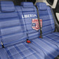 Liberia Football Back Car Seat Cover African Tribal Pattern - Blue Jersey - African Pride