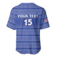 Custom Liberia Football Baseball Jersey African Tribal Pattern - Blue Jersey - African Pride