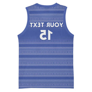 Custom Liberia Football Basketball Jersey African Tribal Pattern - Blue Jersey - African Pride