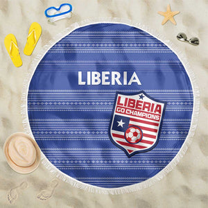 Liberia Football Beach Blanket African Tribal Pattern - Blue Jersey - African Pride