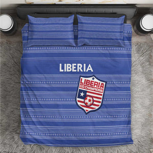 Liberia Football Bedding Set African Tribal Pattern - Blue Jersey - African Pride