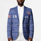 Custom Liberia Football Blazer Women Blue Jersey