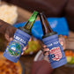 Custom Liberia Football 4 in 1 Can Cooler Tumbler African Tribal Pattern - Blue Jersey - African Pride