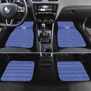 Liberia Football Car Mats African Tribal Pattern - Blue Jersey - African Pride