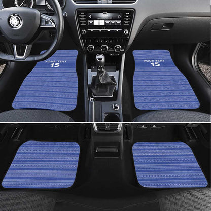 Liberia Football Car Mats African Tribal Pattern - Blue Jersey - African Pride