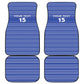 Liberia Football Car Mats African Tribal Pattern - Blue Jersey - African Pride