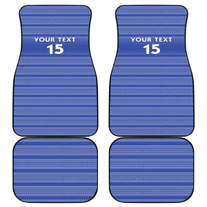 Liberia Football Car Mats African Tribal Pattern - Blue Jersey - African Pride