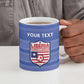 Custom Liberia Football Ceramic Mug Women Blue Jersey