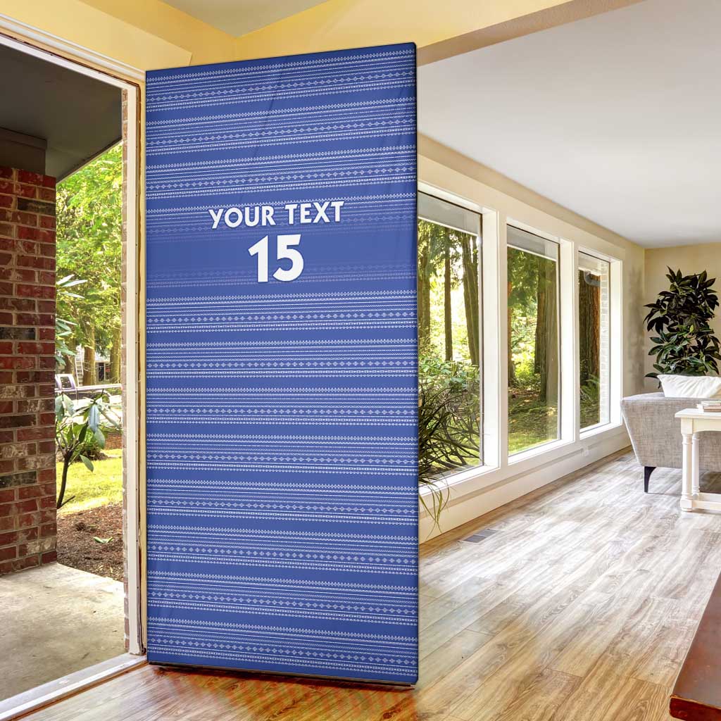 Custom Liberia Football Door Cover Women Blue Jersey