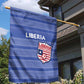 Liberia Football Garden Flag African Tribal Pattern - Blue Jersey - African Pride