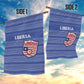 Liberia Football Garden Flag African Tribal Pattern - Blue Jersey - African Pride