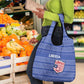 Liberia Football Grocery Bag African Tribal Pattern - Blue Jersey - African Pride