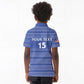 Custom Liberia Football Kid Polo Shirt African Tribal Pattern - Blue Jersey - African Pride