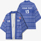 Custom Liberia Football Kimono Women Blue Jersey