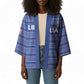 Custom Liberia Football Kimono Women Blue Jersey