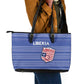 Liberia Football Leather Tote Bag African Tribal Pattern - Blue Jersey - African Pride
