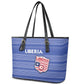Liberia Football Leather Tote Bag African Tribal Pattern - Blue Jersey - African Pride