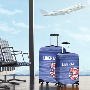 Liberia Football Luggage Cover African Tribal Pattern - Blue Jersey - African Pride